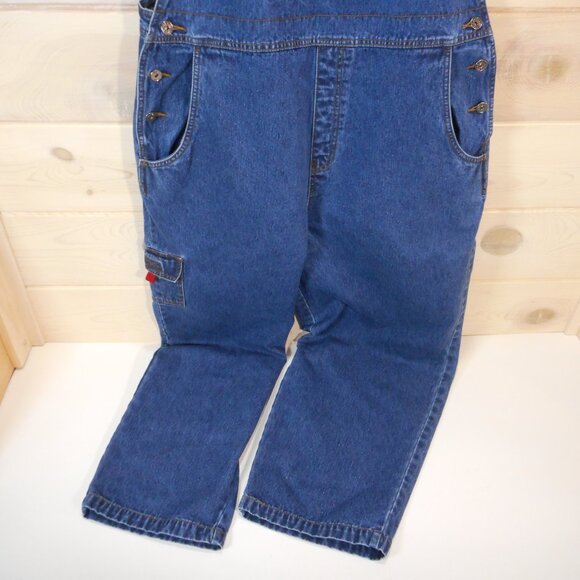 Vintage Y2K LA Blues Women’s Plus Size 20W Bib Overalls Dark Denim 100% Cotton - Picture 3 of 14